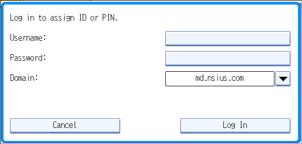 Manual ID entry login with PIN option disabled