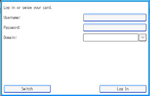Equitrac login swipe with domain credentials