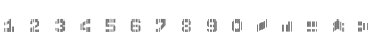 An image that shows an example of the CMC-7 MICR font.