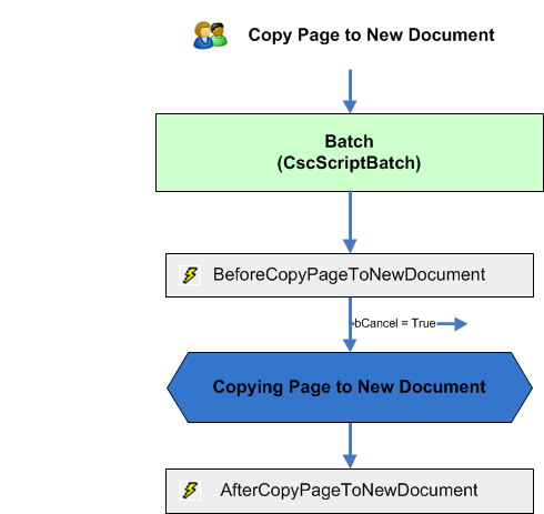 An image showing the copy a page to new document flow