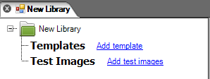 The New Library hierarchical menu in the Form Template Editor window