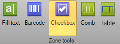 Checkbox zone tool