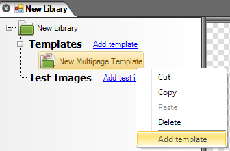 Adding a template to a new multi-page template library folder