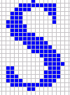 picture of a pixelated letter S