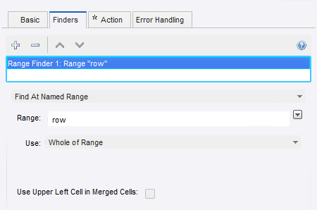 Range Finder Selecting an Entire Row
