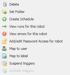 Robot options